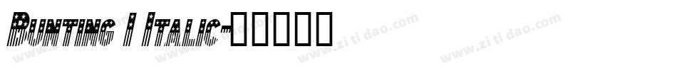 Bunting 1 Italic字体转换